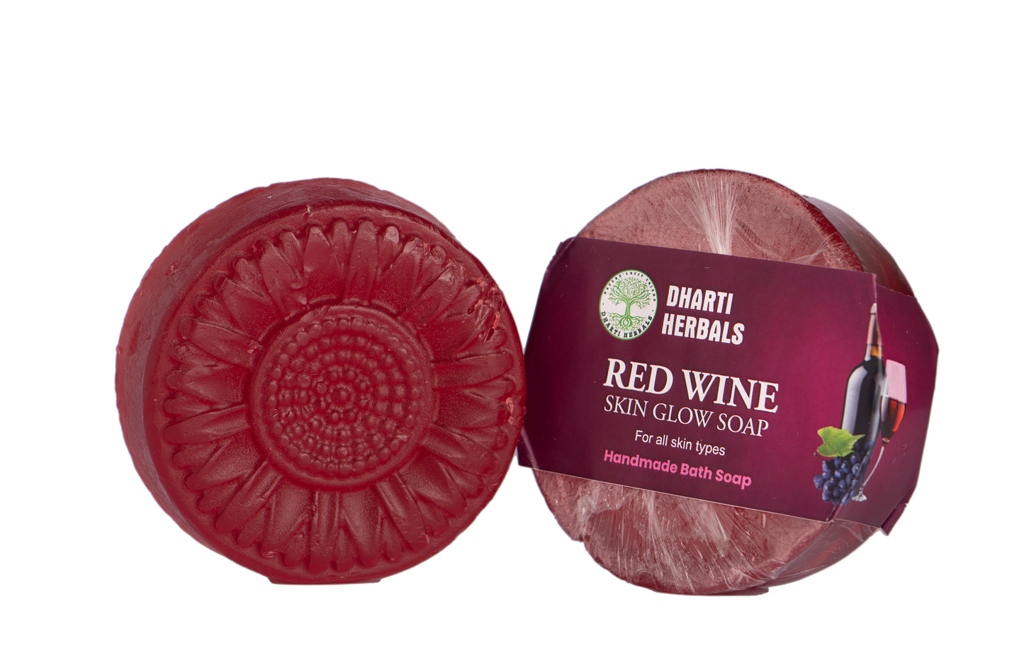 Red wine skin glow handmade soap