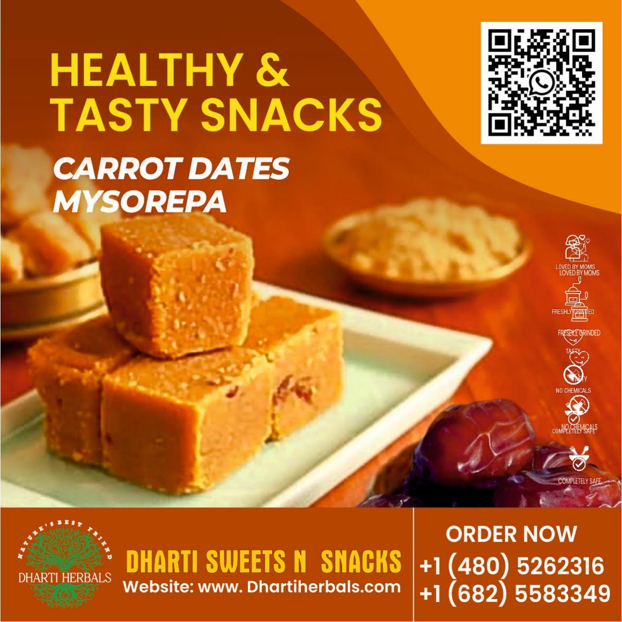 Carrot dates mysorepak